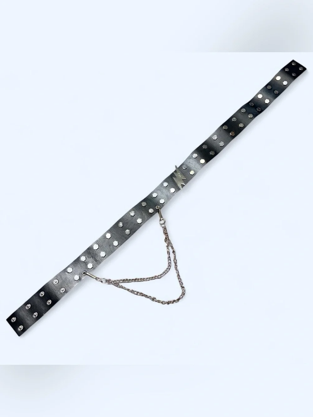 Goth Black Chain Stud Belt!